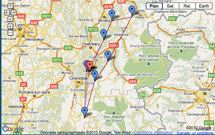 Route map for the 2011 Airtour Route map for the 2011 Airtour