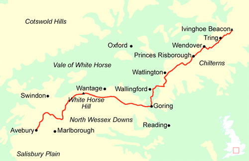 The route of the Ridgeway The route of the Ridgeway