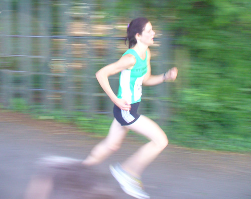 Louisa Abbott running the Marwell 10km race on 22 May