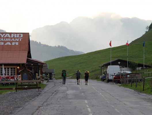 Arriving at the Col de Aravis