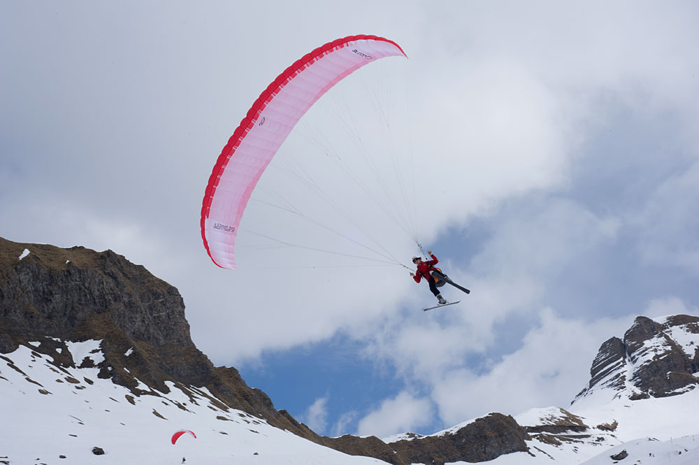 In flight at Flaine. Photo (c) Vincent Heuschling