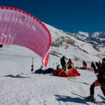 Vol et ski at Chamois, Italy. Photo: Ant Green